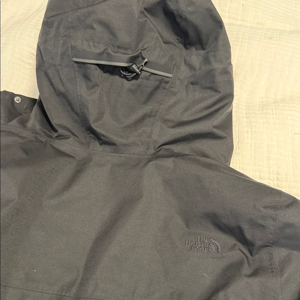 Black North Face Down Parka with Fur Hood - Picture 3 of 5